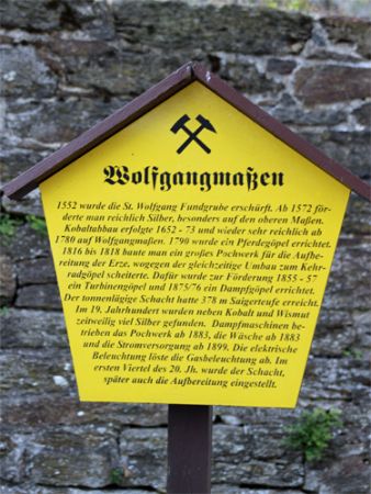 Infotafel zur Fundgrube St. Wolfgang Maaßen
