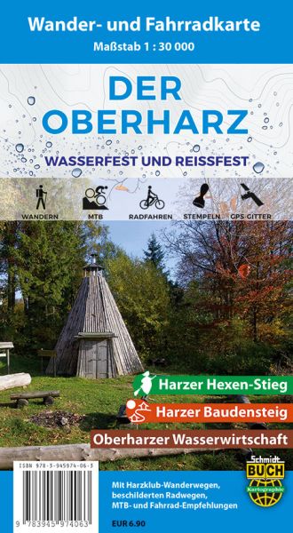 Wanderkarte Der Oberharz vom Schmidt-Buch-Verlag