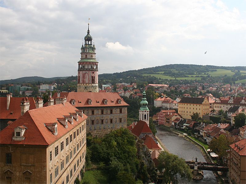 Blick auf das Schloss Český Krumlov