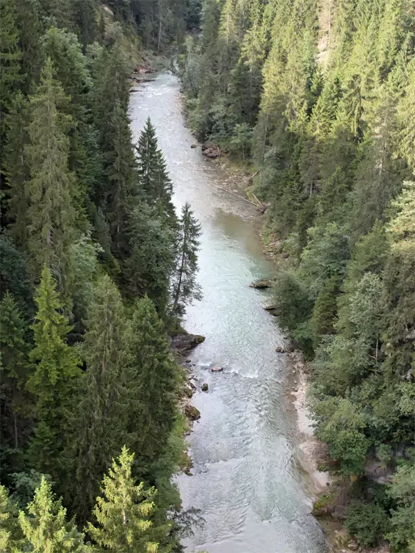 Blick auf den Fluss Ammer