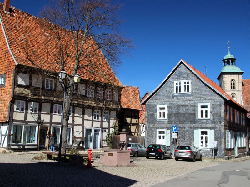 Stadt Hornburg mit vielen denkmalgeschützten Fachwerkhäusern