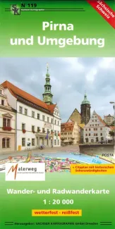 Wanderkarte Pirna in der Sächsischen Schweiz