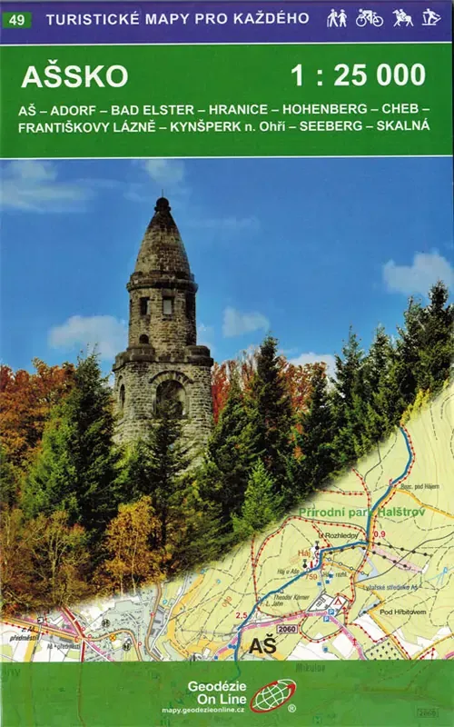 Wanderkarte Naturpark Fichtelgebirge mit Münchberg, Rehau